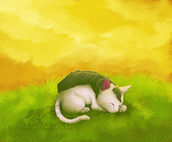 leaf cat by RamzaWolf